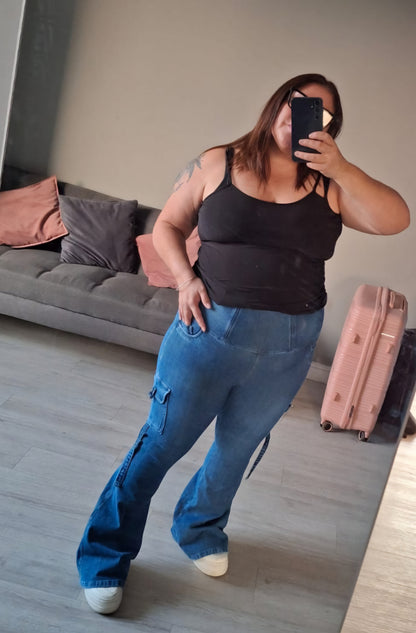 Flare cargo sin Botones            XL XXL