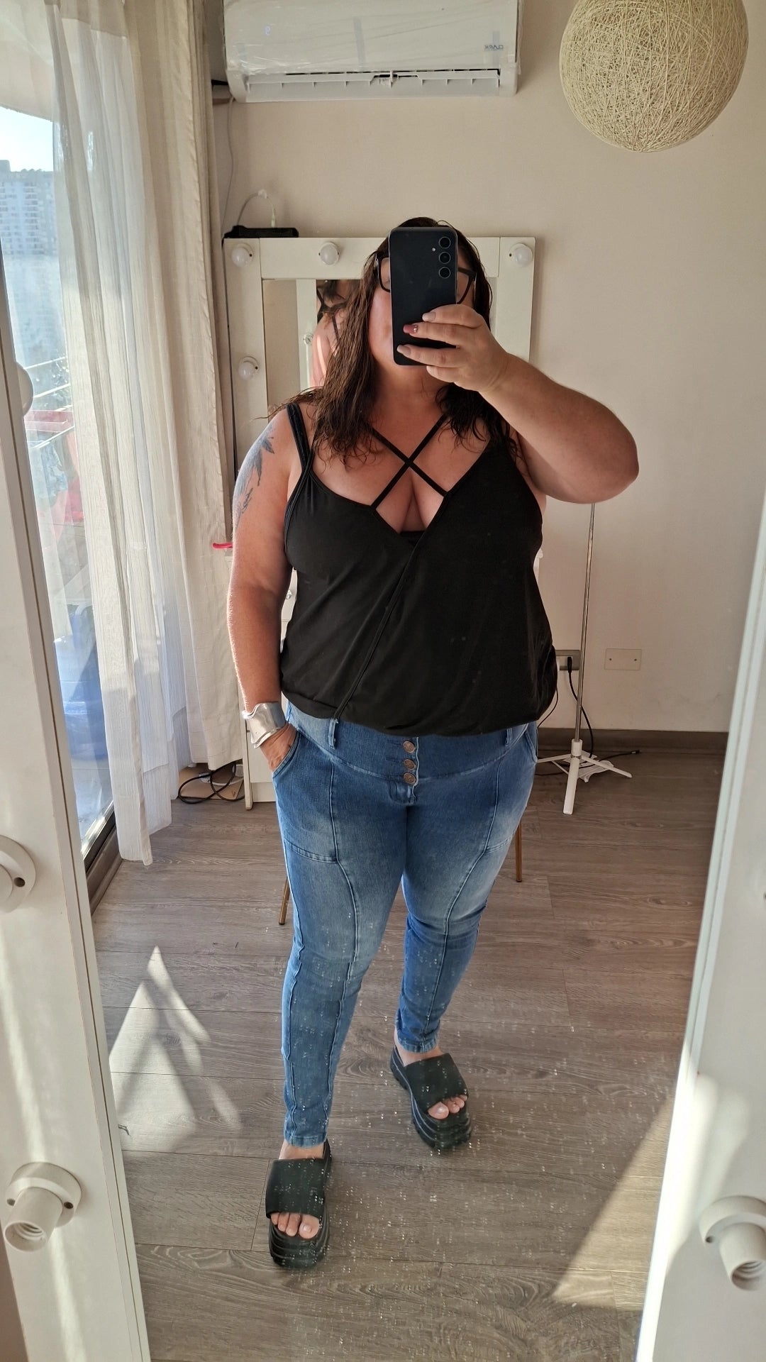 Jeans Fajero con Bolsillos Talla M y L