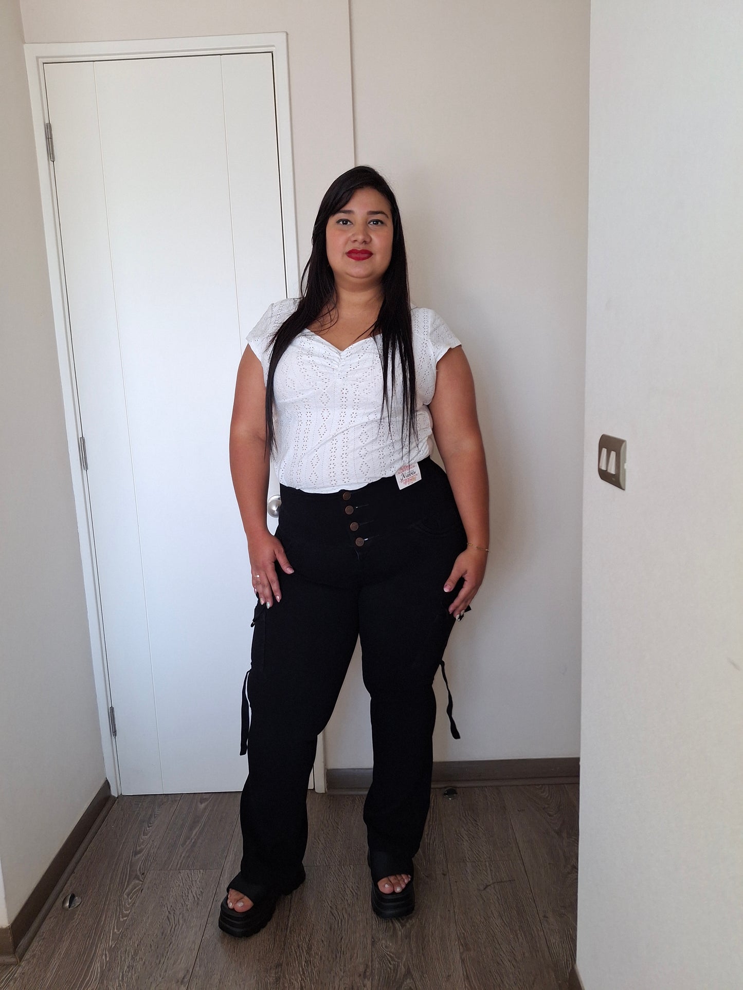 Jeans Fajero Flare CARGO CON BOTONES