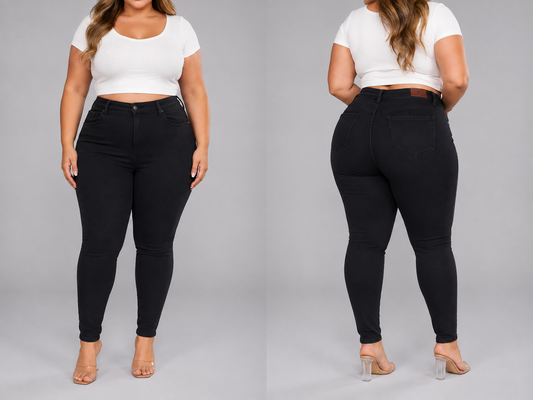 Jeans negro elasticado