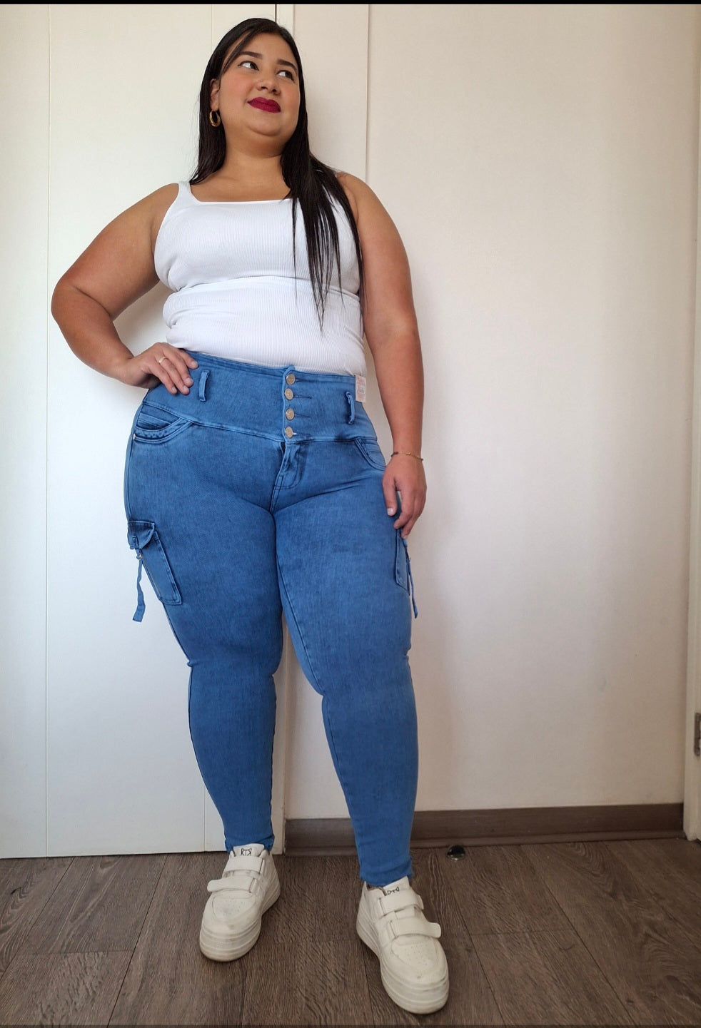 Jeans Fajero cargo Pitillo