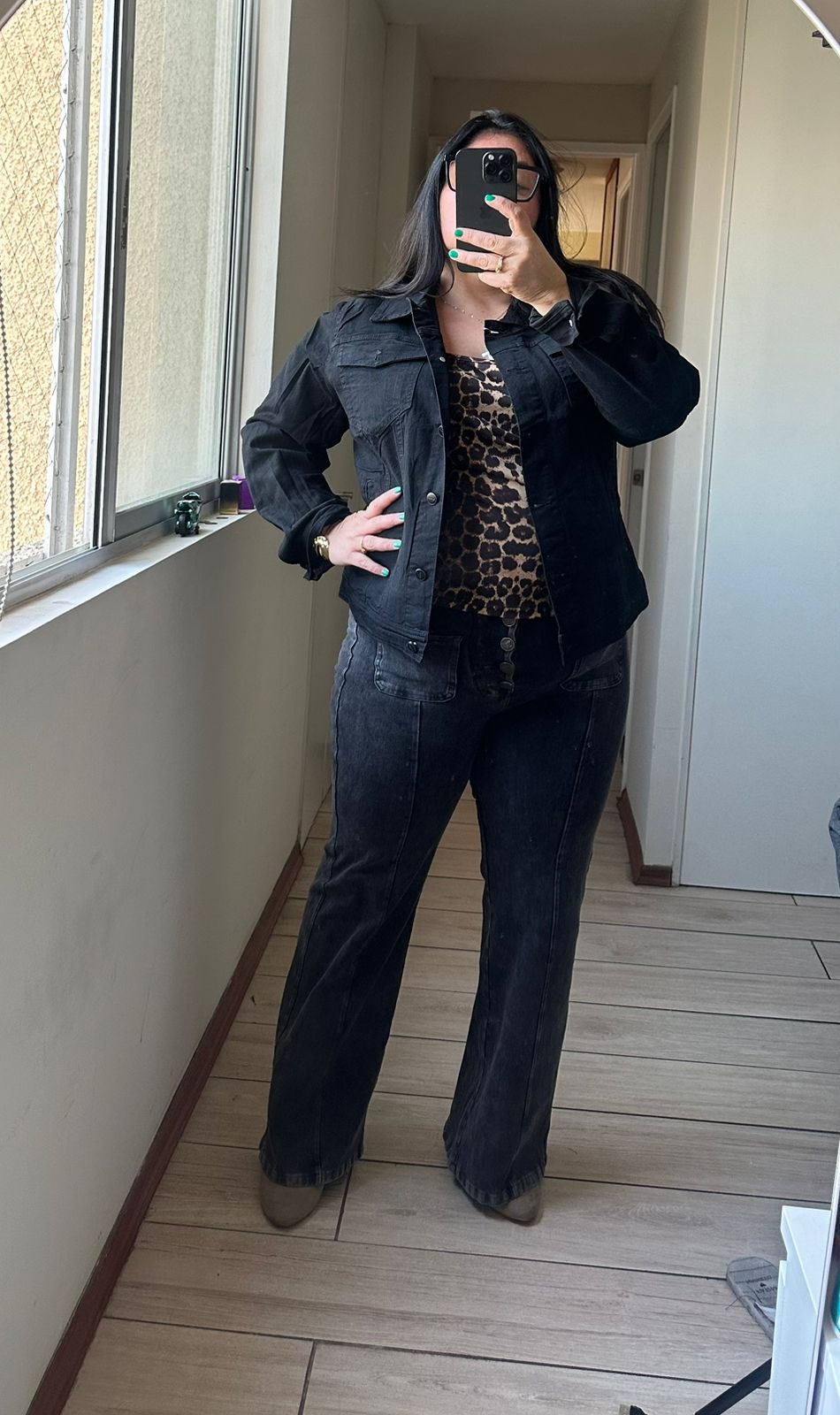 Wide leg  con Botones  Jeans Fajero