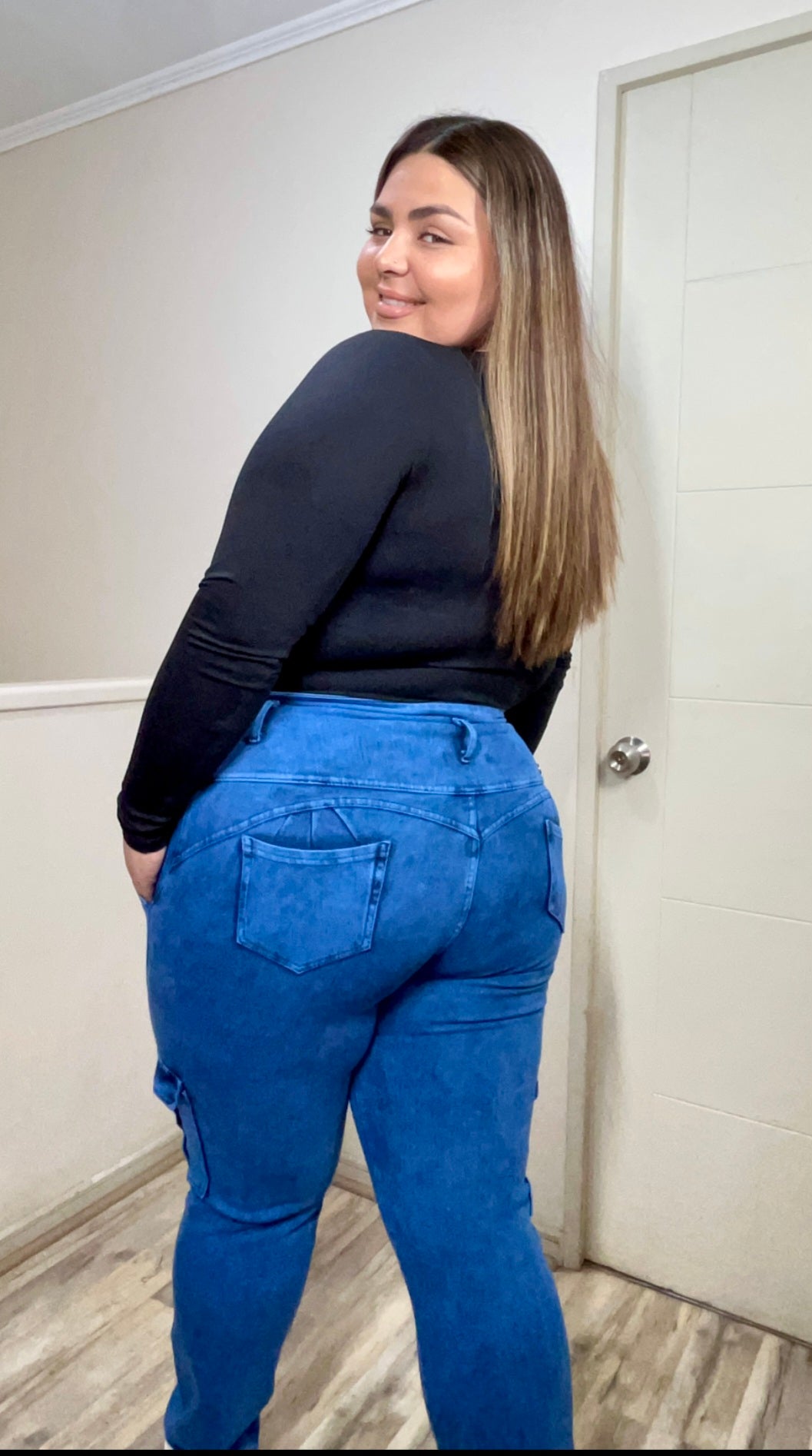 jeans Fajero Cargo recto   Control adbomen   (AMANDA)