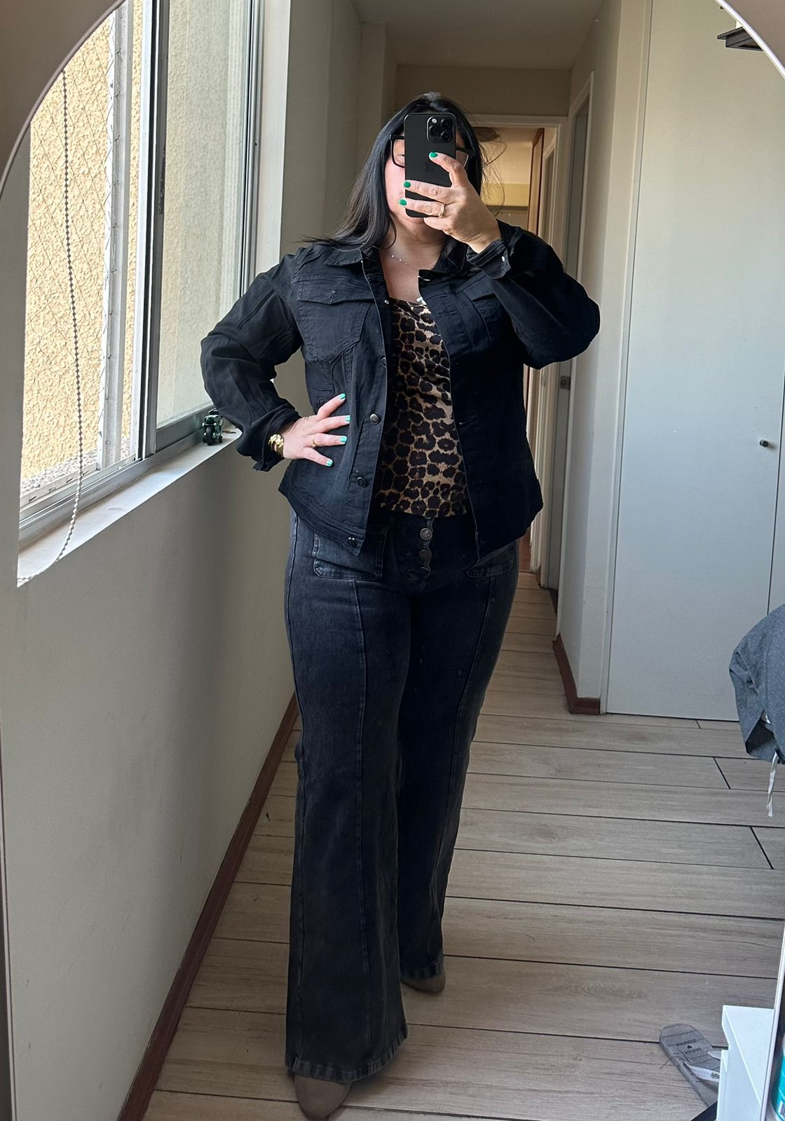 Wide leg  con Botones  Jeans Fajero