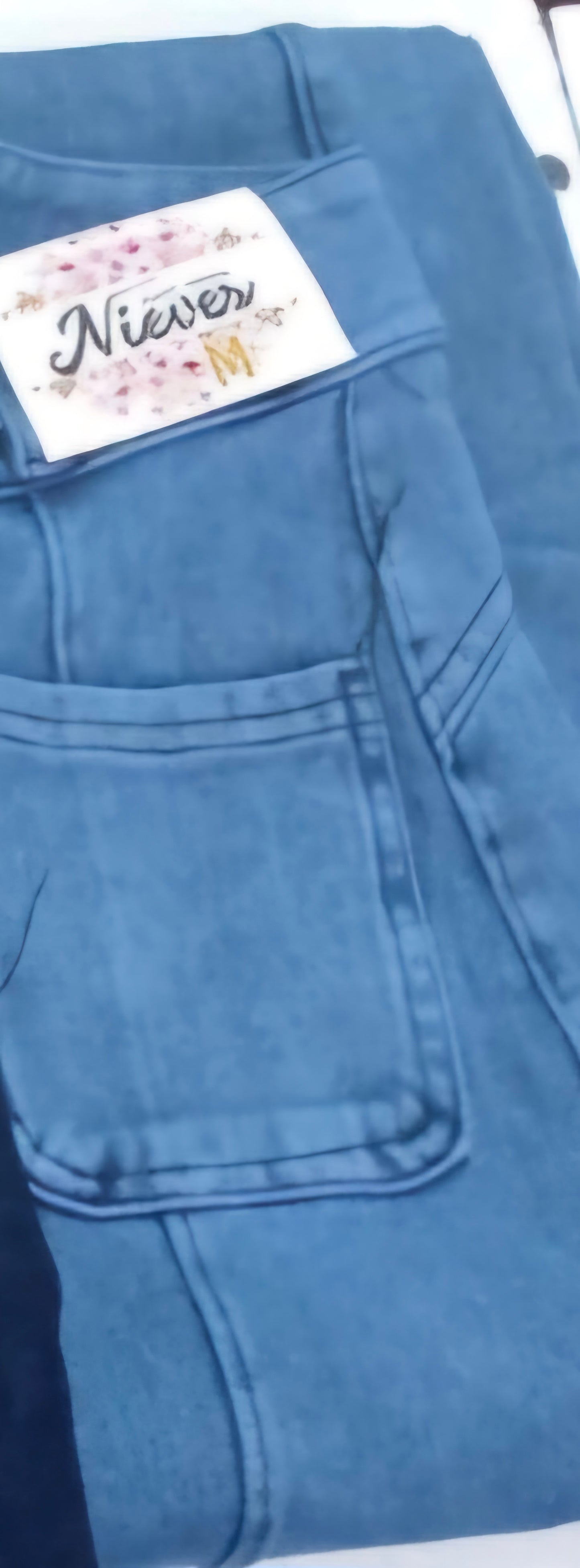 Wide leg  con Botones  Jeans Fajero