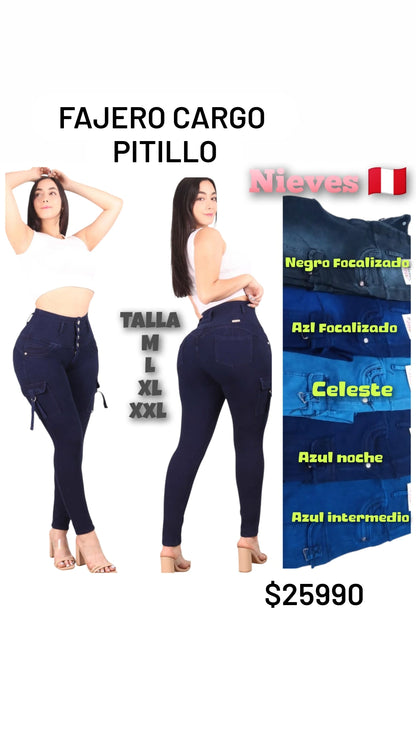 Jeans Fajero cargo Pitillo