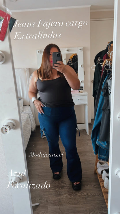 Flare cargo sin Botones            XL XXL