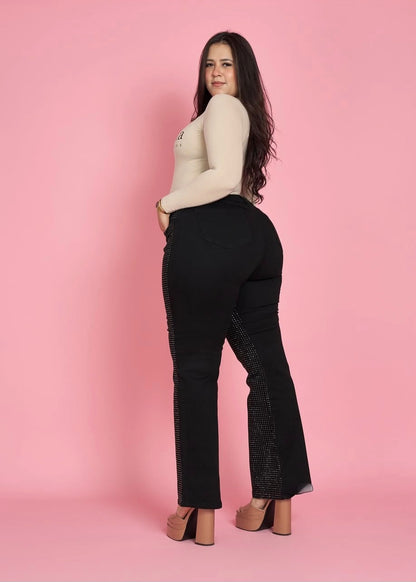 Jeans Negro  full Brillo