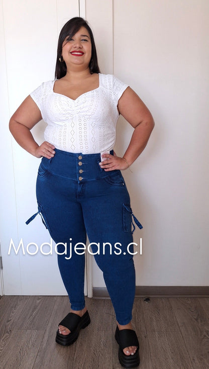 Jeans Fajero cargo Pitillo
