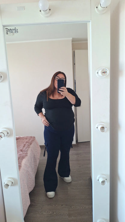 Flare cargo sin Botones            XL XXL