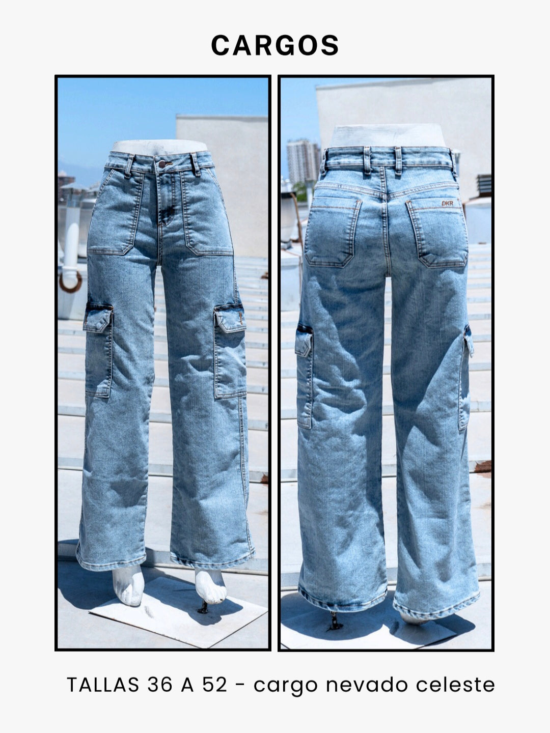 Jesns Wide Leg cargo talla  44 y 50.