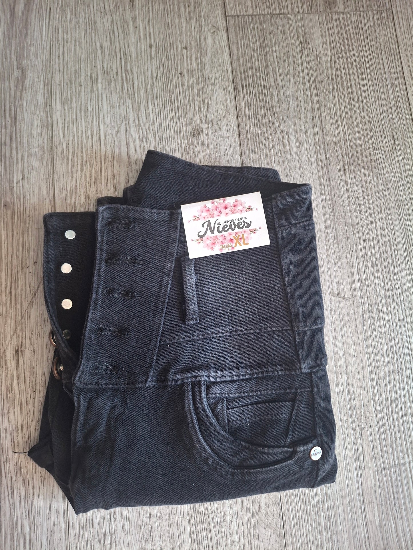Jeans fajero pitillo cinco botones