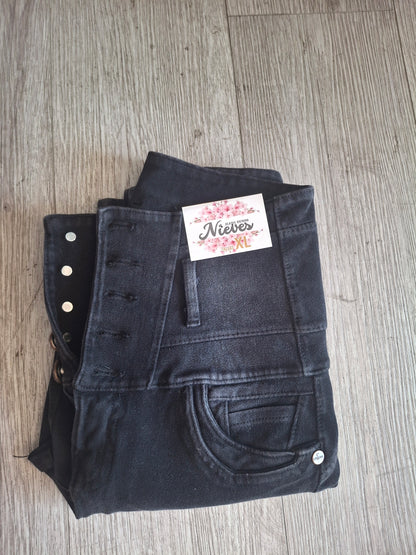 Jeans fajero pitillo cinco botones