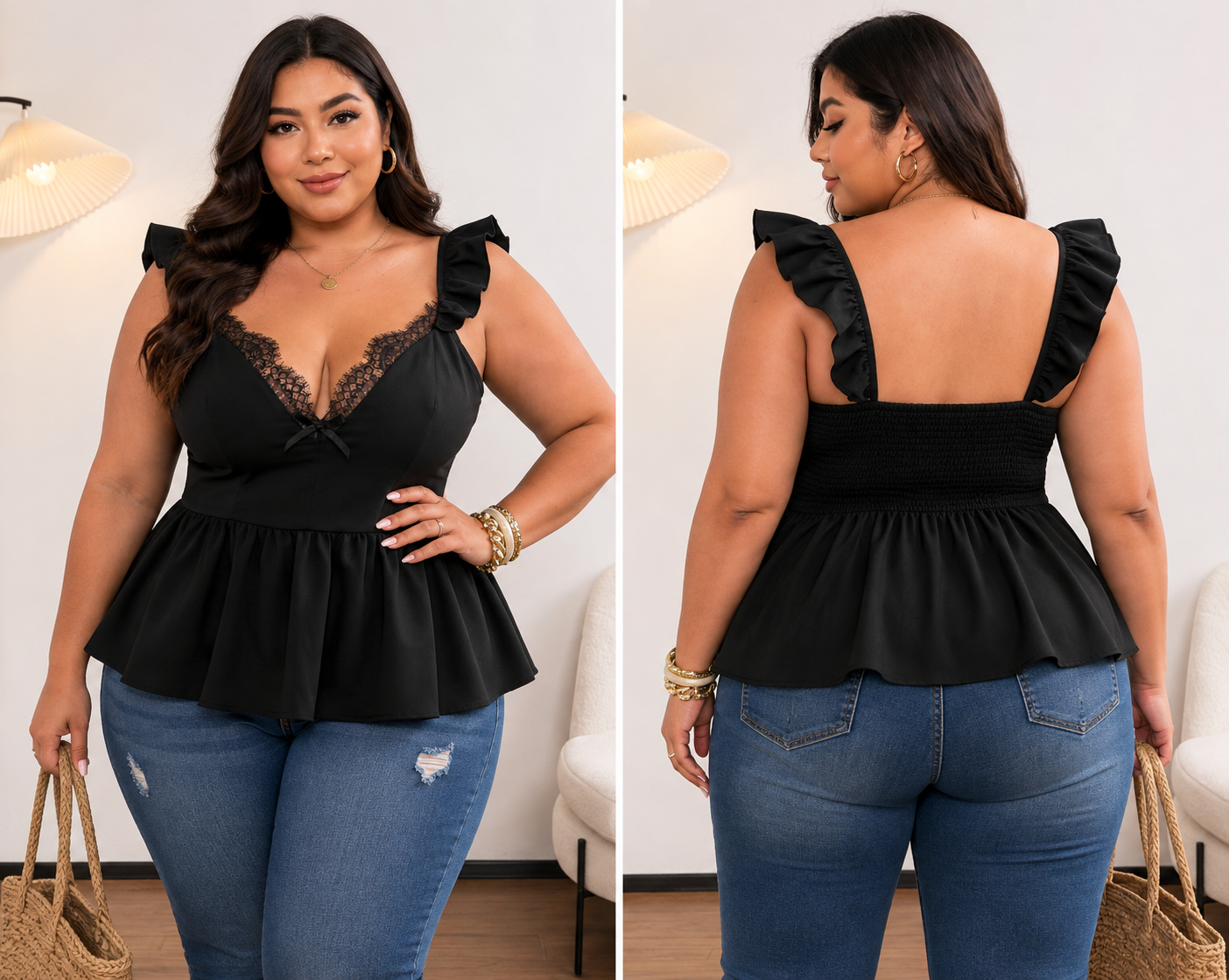 Blusa peplum 3xl